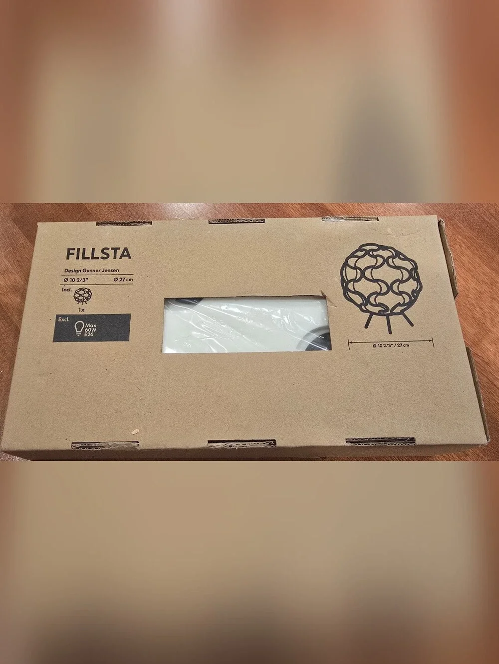Vintage IKEA Gunner Jenson Fillsta Table White Shade Light Accent